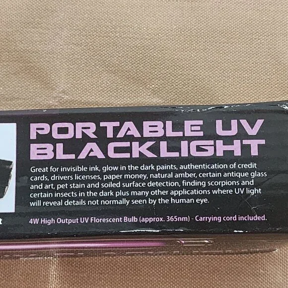 Arachnid Portable Lightweight Self Standing 4W Battery Operated UV Blacklight - Picture 8 of 16